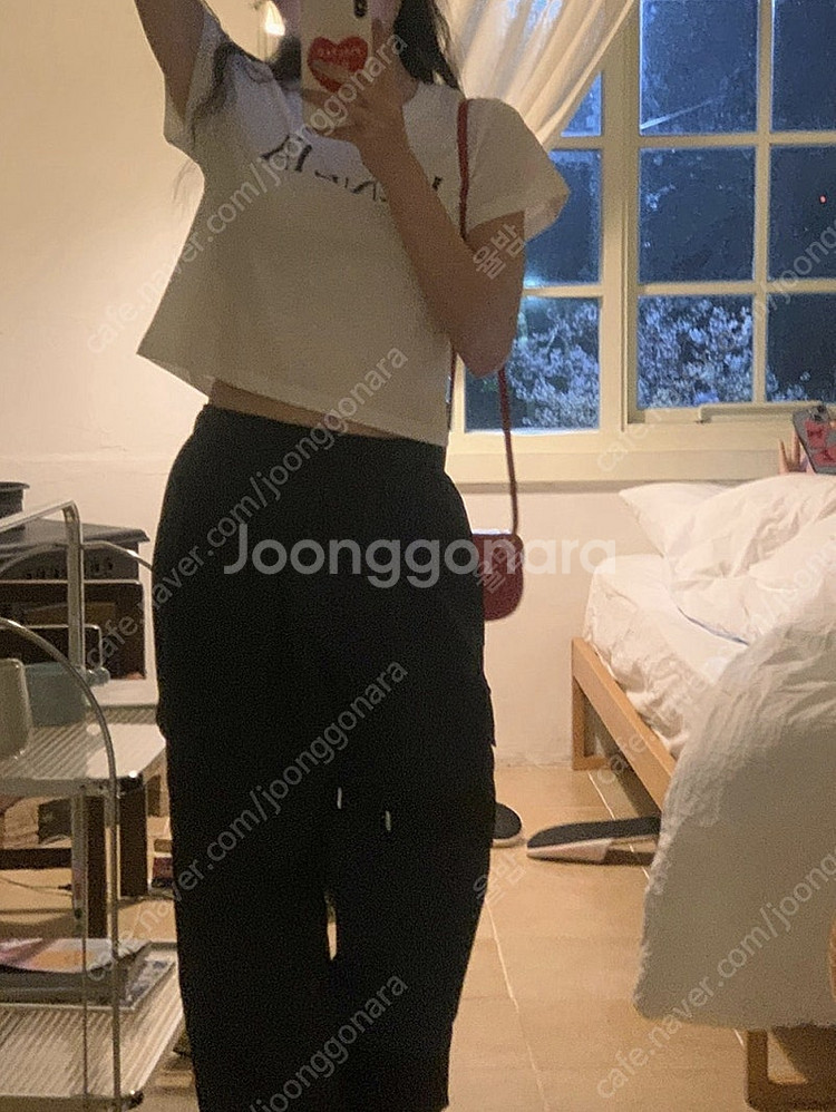프렌치오브 무스 카고 와이드 트레이닝 팬츠 나일론 자체...--2
