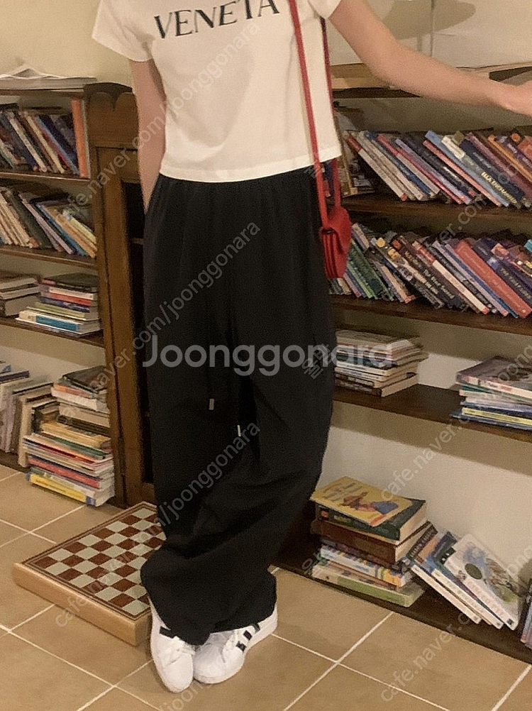 프렌치오브 무스 카고 와이드 트레이닝 팬츠 나일론 자체...--5