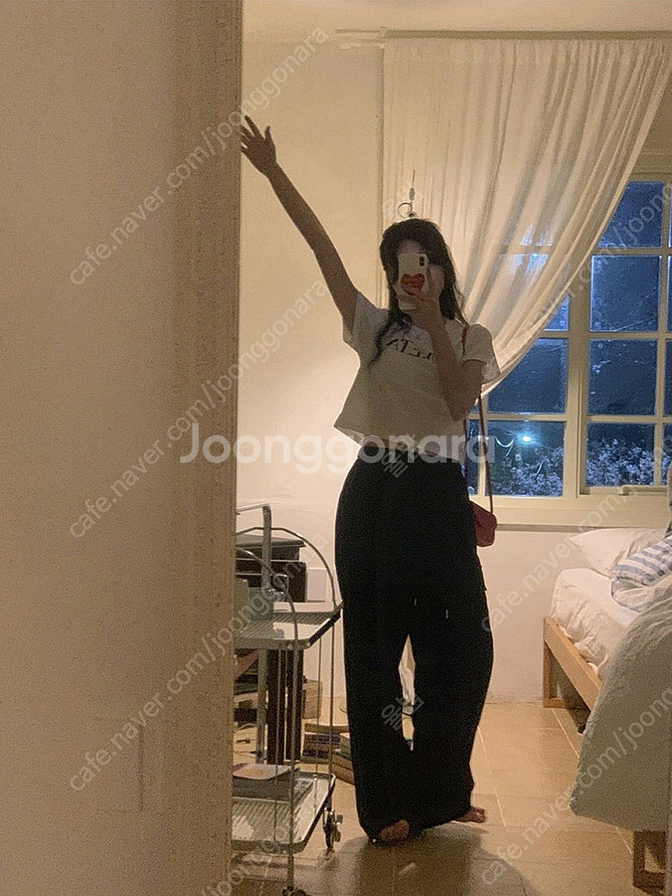 프렌치오브 무스 카고 와이드 트레이닝 팬츠 나일론 자체...--7