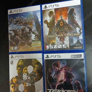PS5 몬스터헌터 와일즈, 용과같이8, 드래곤즈 도그마2, 철권8 팝니다.