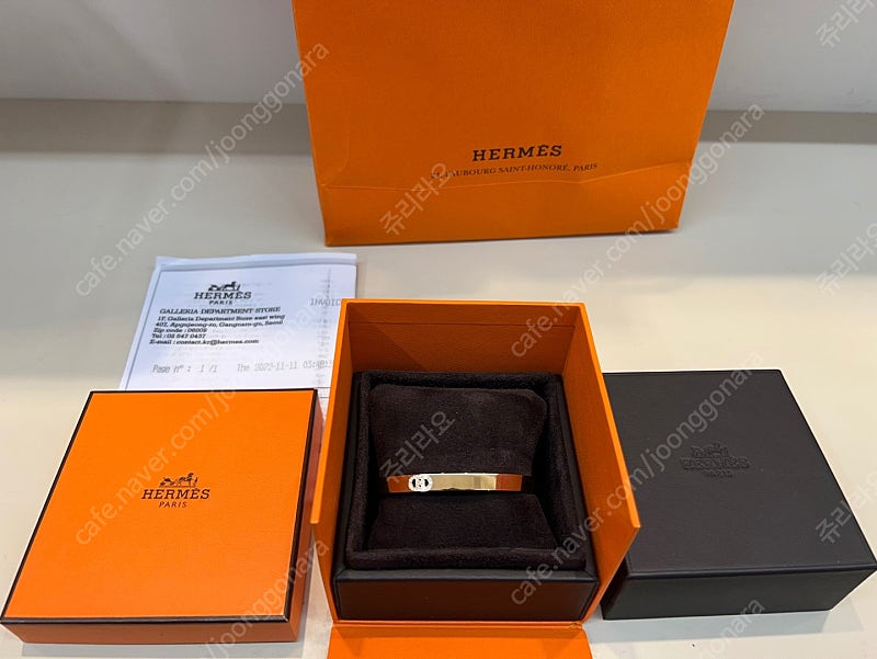 정품 에르메스 H D'ANRE 파베 다이아 세팅 뱅글팔찌 판매 합니다.