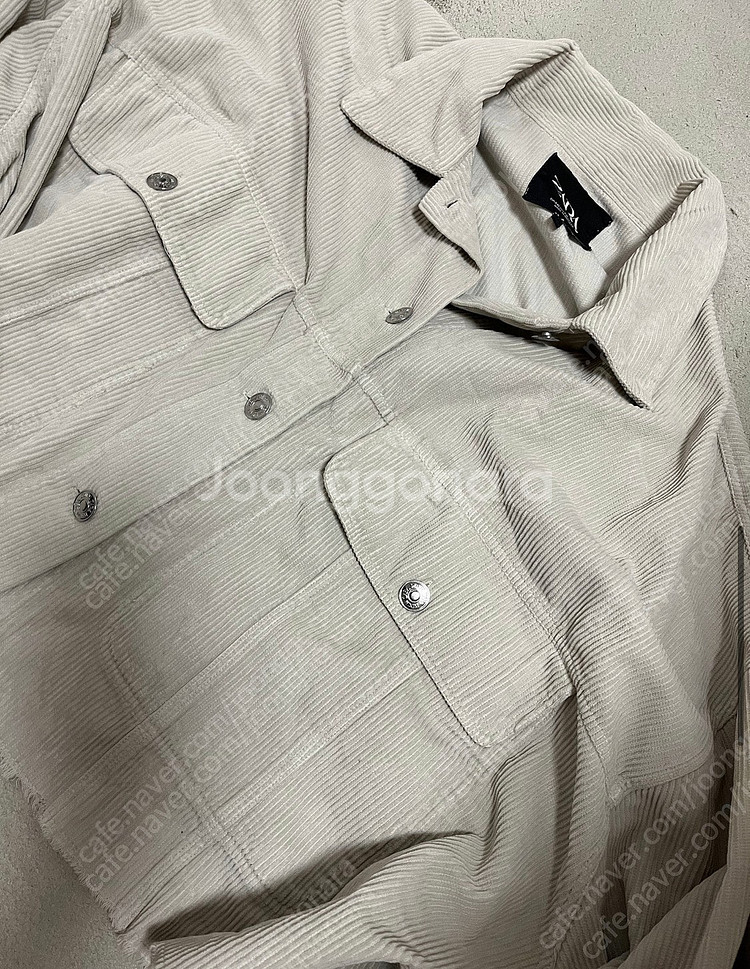 연 그레이 라지사이즈 자켓 코듀로이 가오리 오버핏 새상품 간절기도OK--2