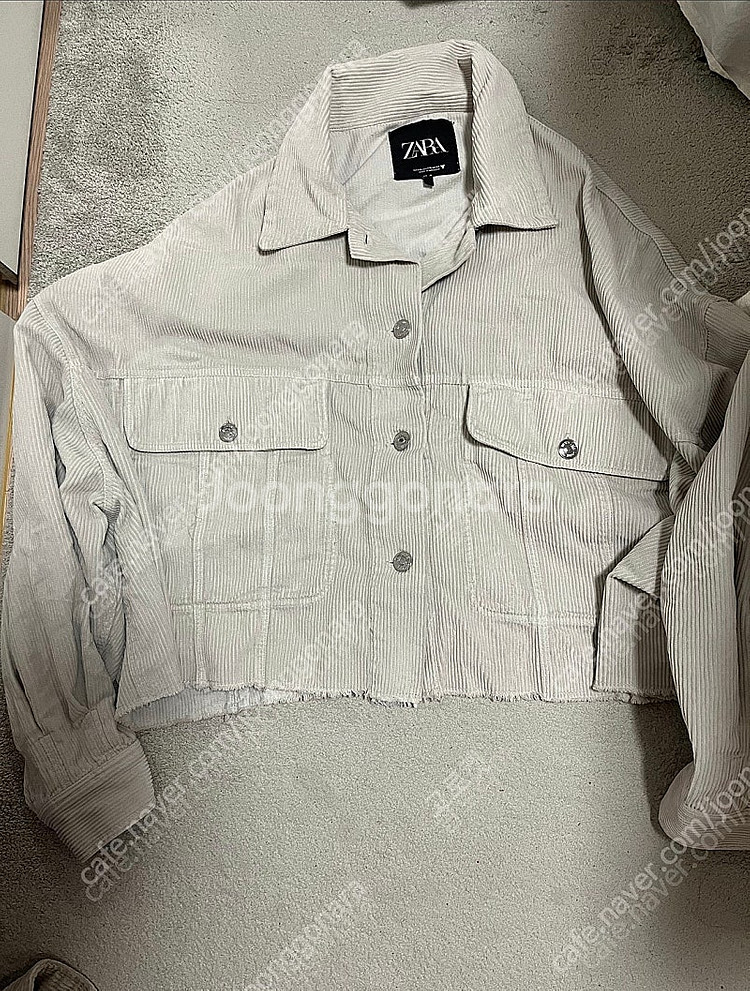 연 그레이 라지사이즈 자켓 코듀로이 가오리 오버핏 새상품 간절기도OK--0