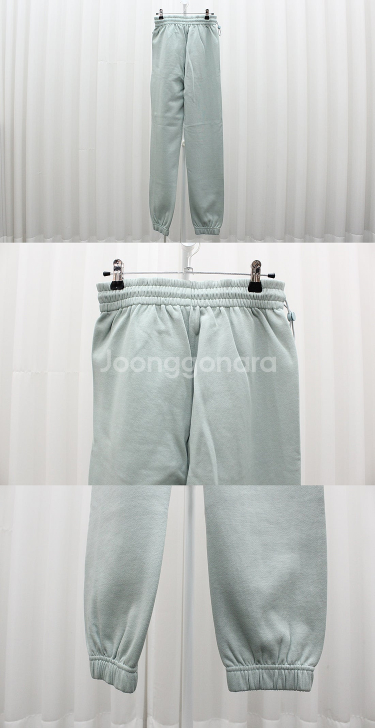 [중고명품다올] 몽클레르 실버 로고 프린트 민트 롱 팬...--4