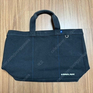 팬암 pan am 네이비 캔버스 빅 토트백