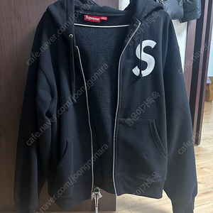 슈프림 s로고 후드집업 블랙 24fw (M)
