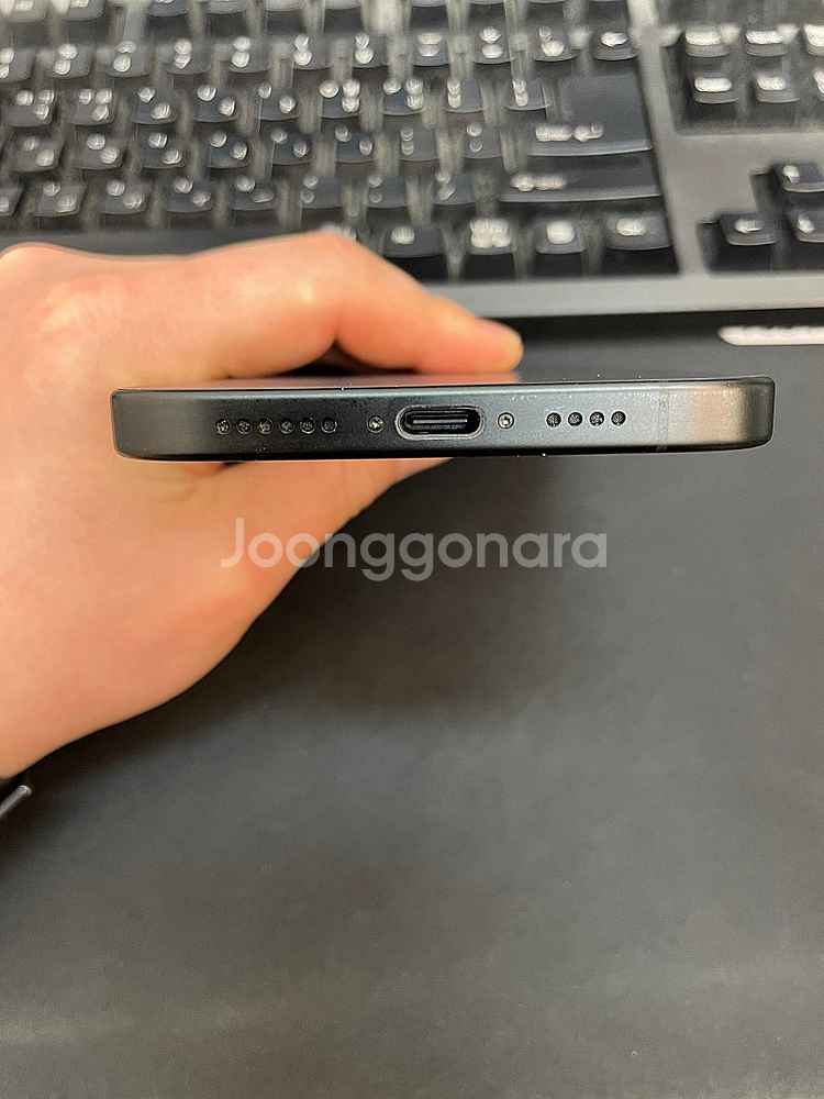 아이폰16플러스 블랙 128GB 배터리100% 상태좋은...--5