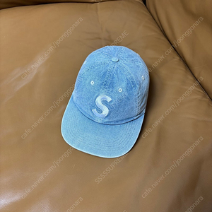 Supreme 슈프림 워시드 데님 S로고 6패널 볼캡 모자 (Washed Denim)