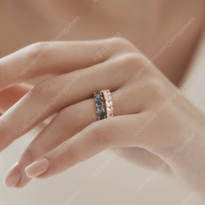 로즈몽 화이트 토파즈 & 런던블루 토파즈 반지 모두 13호 일괄판매 반지2개 일괄499,000원