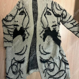 니트 엘레강스 롱가디건 66사이즈 완전 따뜻 포근 대박템 이미지