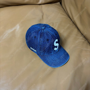 Supreme 슈프림 22ss 케블라 인디고 데님 S로고 6패널 볼캡 모자 (Kevlar Denim)