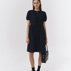 던스트 원피스 PETER PAN COLLAR RIBBON DRESS NAVY_UDDR3B228N2 S사이즈 새상품