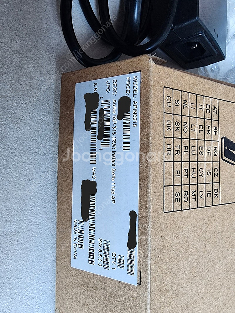 아루바 IAP-315 공유기 , POE 아답터 팝니다.--1