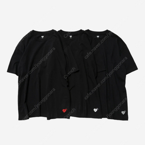 휴먼메이드 3팩 티셔츠 블랙 XL