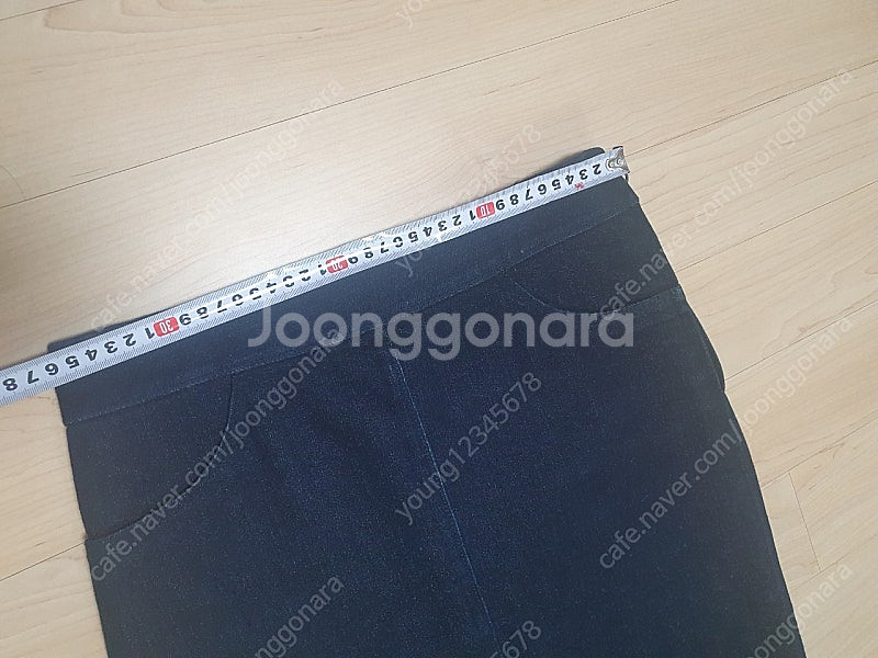 한섬 타임 데님 롱스커트 55사이즈--4