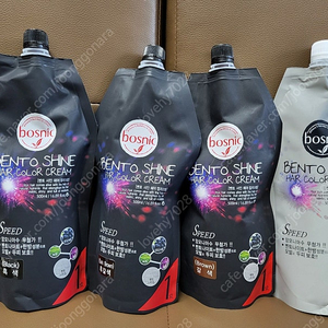 보스닉 벤토 샤인 헤어 컬러크림 5분 스피드 염색약 500ml