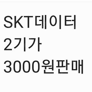 skt 데이터 2기가
