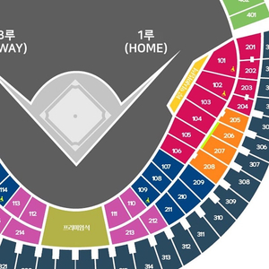 18 일 LG VS KT 1루 오렌지석 메인207블럭5~6열통로2~4연석