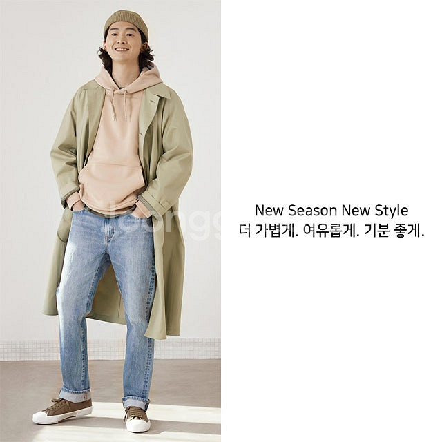 [S] 유니클로U 싱글브레스트 트렌치코트, 차콜그레이,...--8