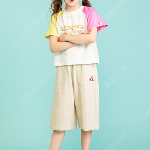 아이러브제이 7부 팬츠 베이지+라이트블루(일괄)