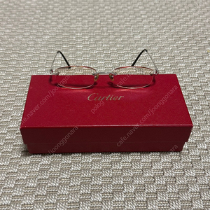 (OS) Cartier 까르띠에 말발굽 무테 은장 안경