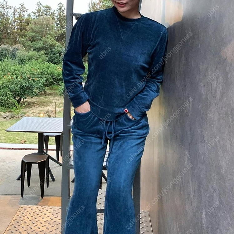 비아드젠 cozy daily soft velour set-up 핑크 M사이즈 벨루아 셋업 트레이닝 셋업 판매합니다 이미지
