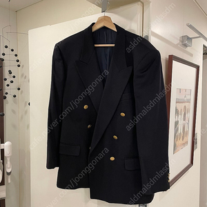 valentino 더블브레스티드 금장 블레이저