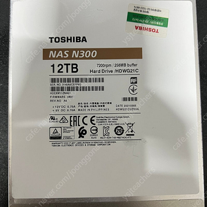 도시바 NAS N300 12TB SATA HDD