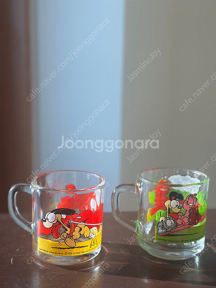 빈티지 앵커호킹 가필드 맥도날드 글라스컵 2pc--1