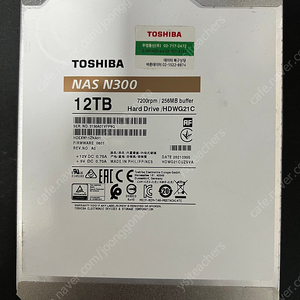 도시바 NAS N300 12TB 하드 HDD 12개