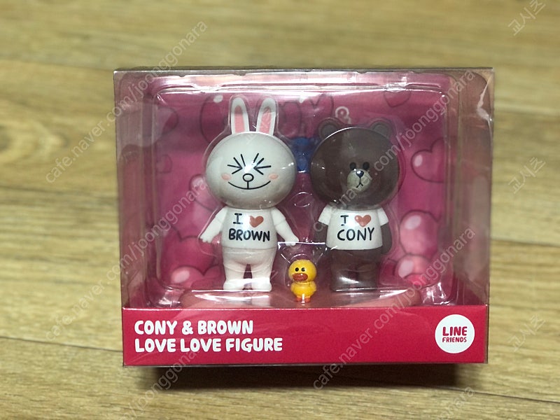라인프렌즈 코니 브라운 러브러브 피규어