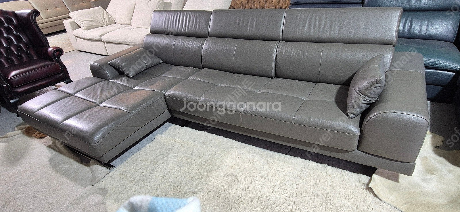 *판매* 자코모 이태리 폴레토 천연가죽 카우치 소파(헤...--5