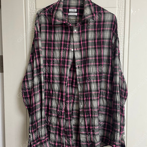 [2size] 우드비 Wrinkled Washed Check Shirt (Pink)