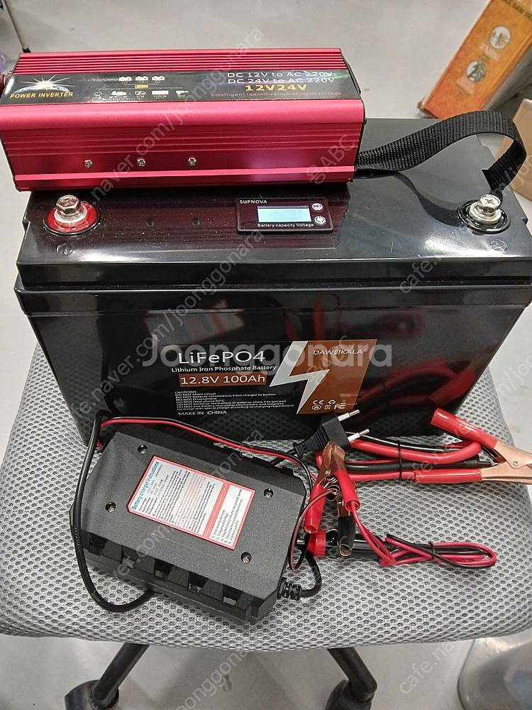 12v 100ah 150w캠핑차박인산철배터리세트--0