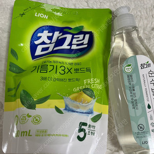 참그린 기름기뽀드득 주방세제 퐁퐁 과일채소 세척