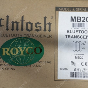 매킨토시 MB20 BLUETOOTH Transceiver