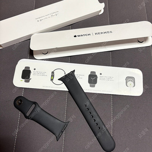 애플워치 에르메스 느와르 블랙 실리콘 밴드 45mm 판매