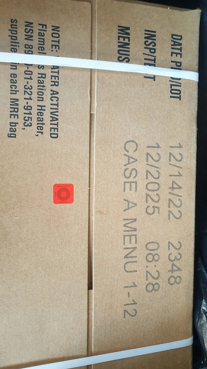 미군전투식량 mre(25년)