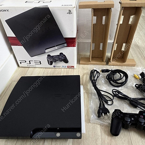 중고 sony PS3 플스3 4세대 슬림 블랙 2대(2005A, 3005A, ,각 HDD160GB), 듀얼쇼크3 조이패드, 조이트론 충전 확장USB 멀티스탠드 거치대