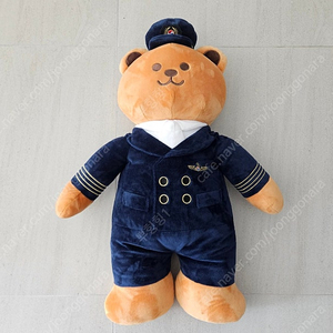 위글위글 대한항공 조종사 곰돌이 쿠션 인형 파일럿