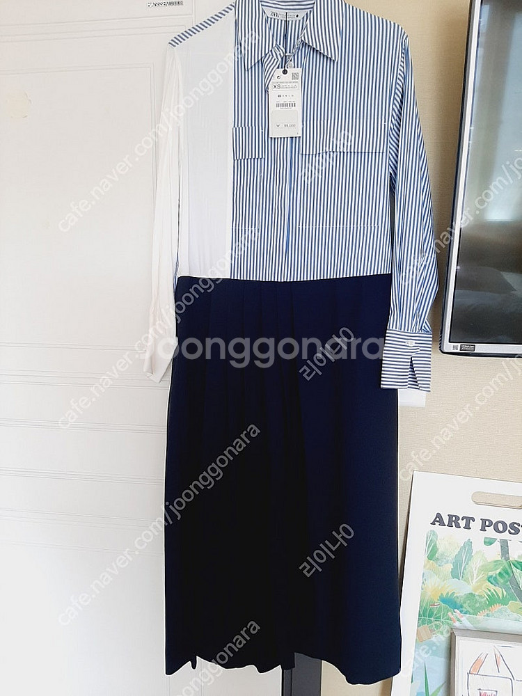 zara 셔츠셩 원피스 xs사이즈 새상품(66까지가능)--0