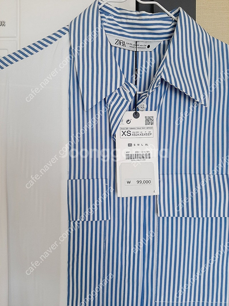 zara 셔츠셩 원피스 xs사이즈 새상품(66까지가능)--1