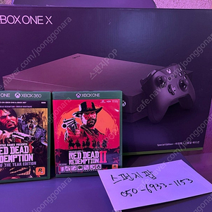 Xbox One X 1TB 스페셜 에디션 골드 + 세로 거치대 + RDR1,2타이틀 [일괄 13만]