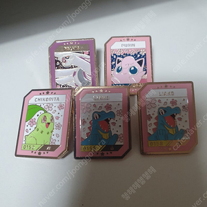포켓몬 뱃지 이삭 펄기아 푸린 치코리타 리아코 일괄