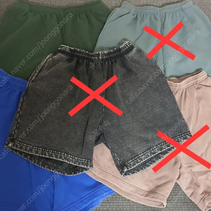 Laa la어패럴 스웨트 숏츠 카키스 챔피온 러셀빈티지