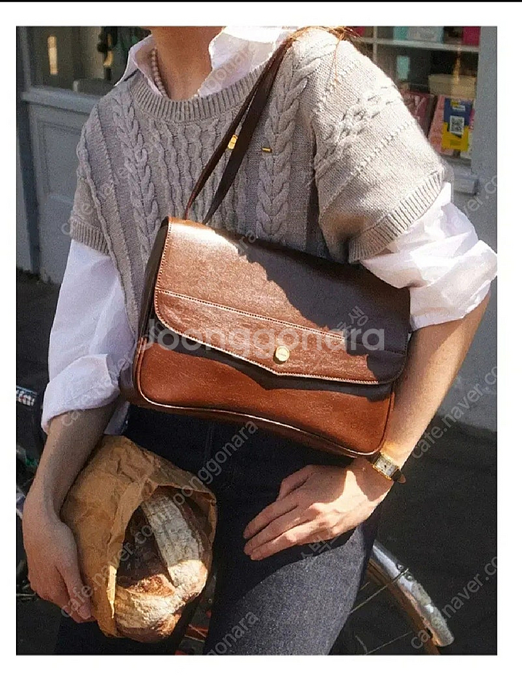 르메메 숄더백 삭 몽드 모카 새상품--2