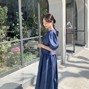 바이씨니 진청 데님 벨트 원피스 55