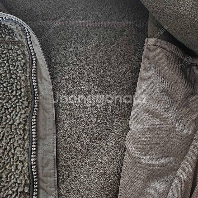 스파오 뽀글이 셰르파 쉐르파 플리스 집업 카키 L--8