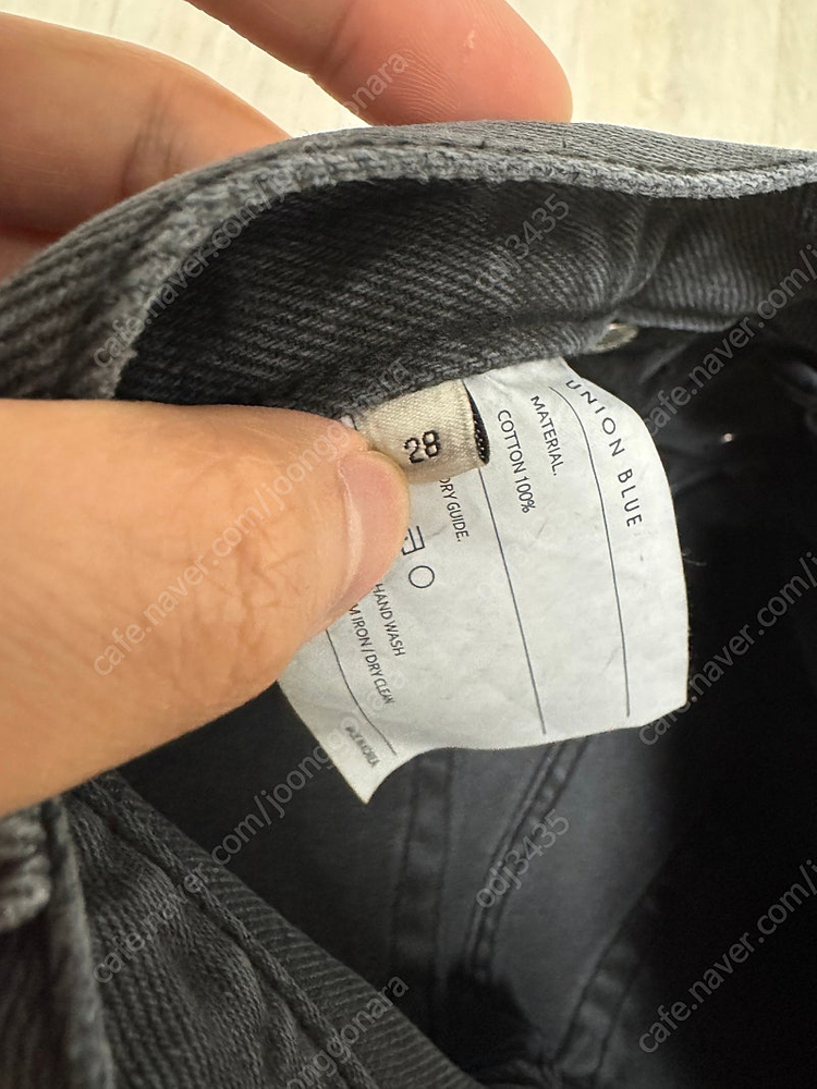 유니온블루 5PK 빈티지 코튼 팬츠 다이드그레이 28사이즈--2