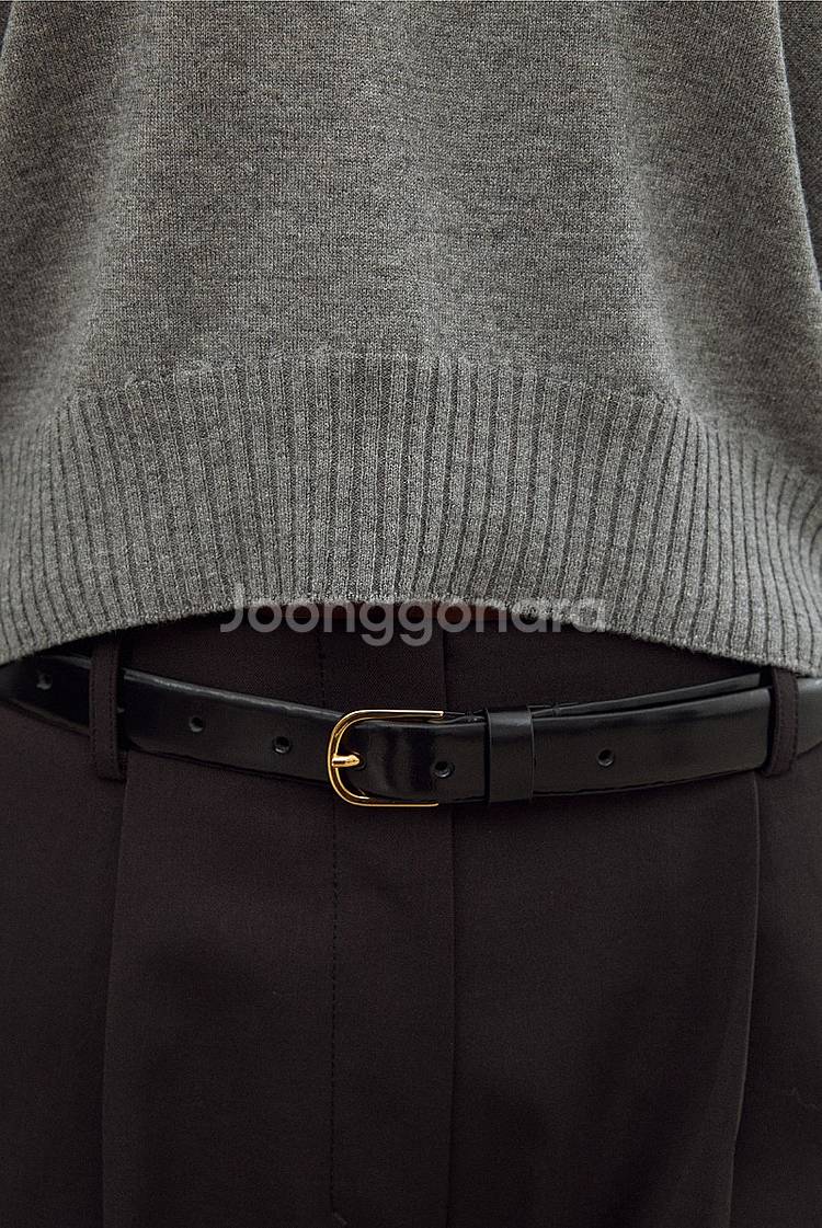 포터리 One Tuck 원 턱 와이드 팬츠 - 다크 그...--4